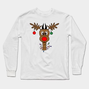 Reindeer Christmas Tree Ornaments Long Sleeve T-Shirt